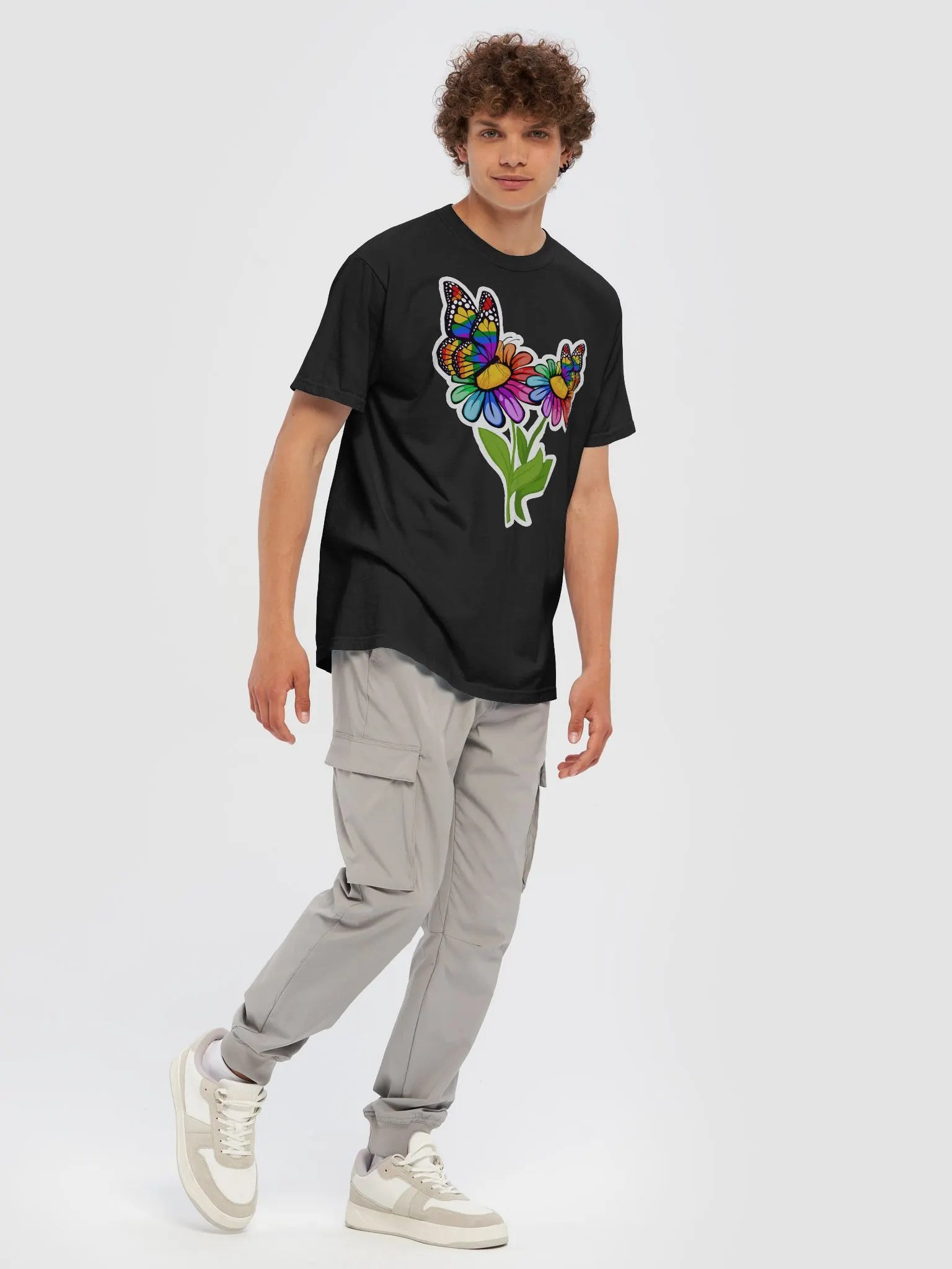 Queer / Rainbow Butterflies Tee product image (7)
