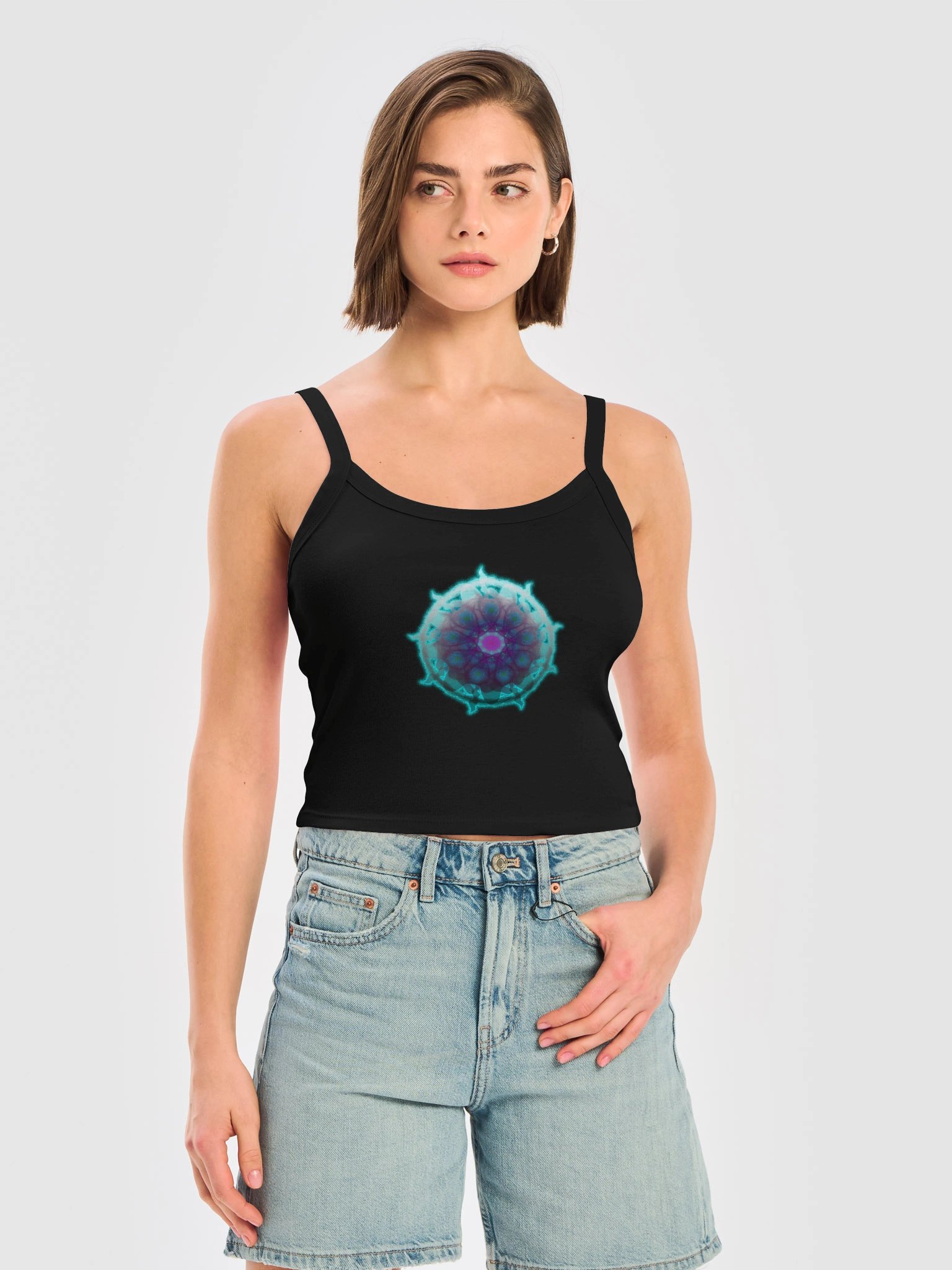 Neon Bloom Women's Micro-Rib Tank Top product image (15)