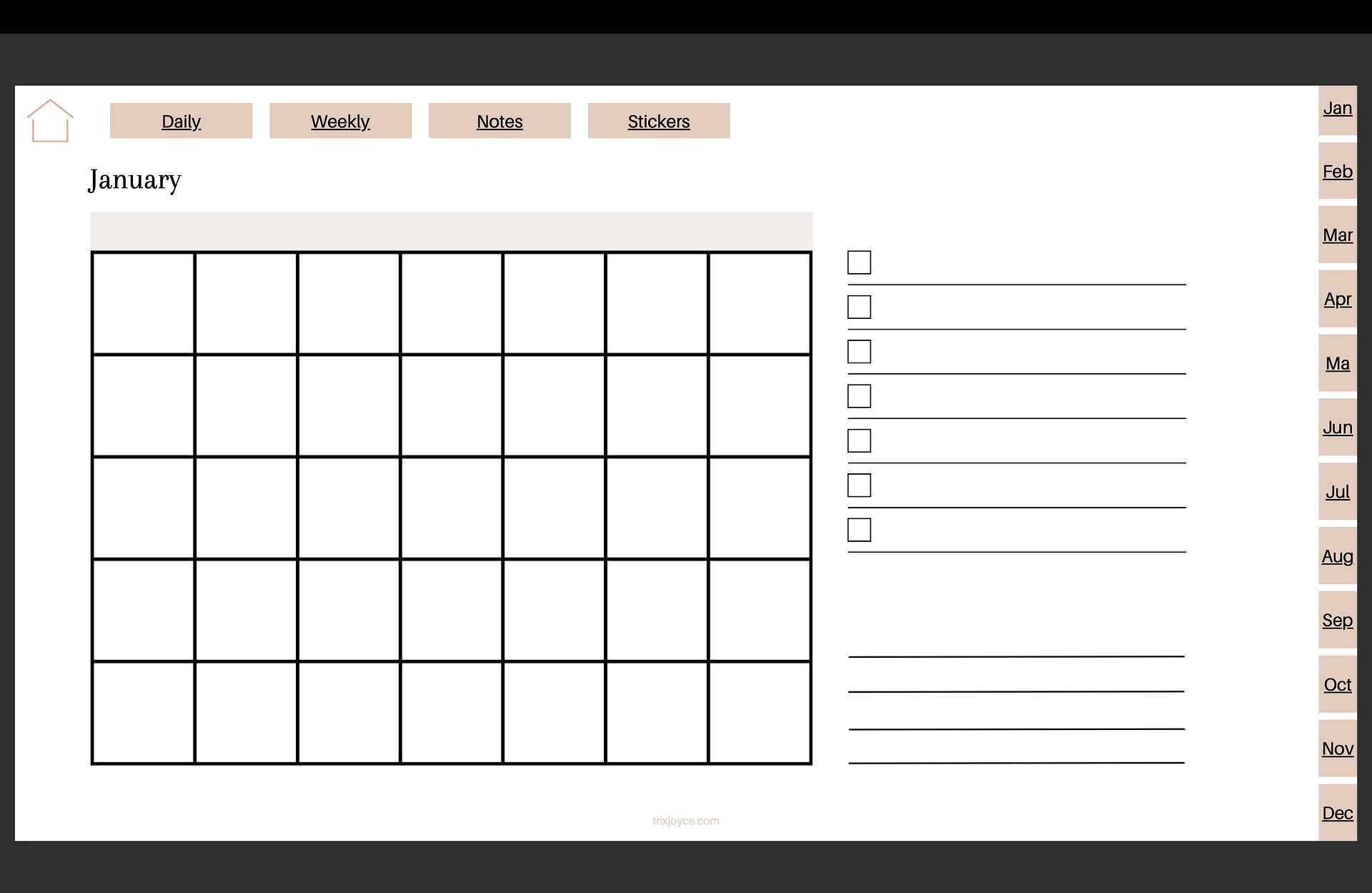You're Cute! - Undated Digital Planner (download) product image (5)
