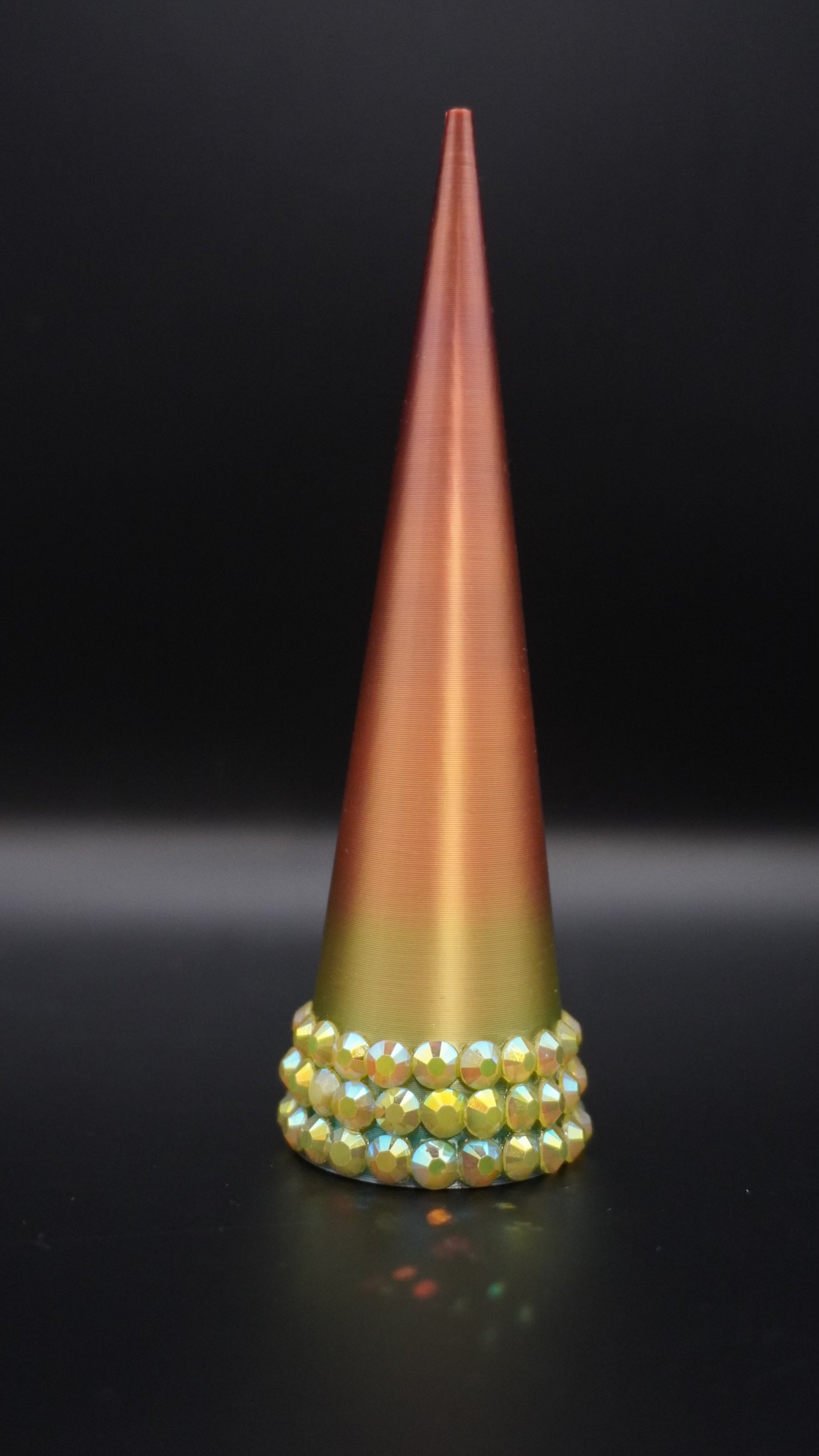 Sunset Orange Silk 3d Printed Ring Cones product image (1)