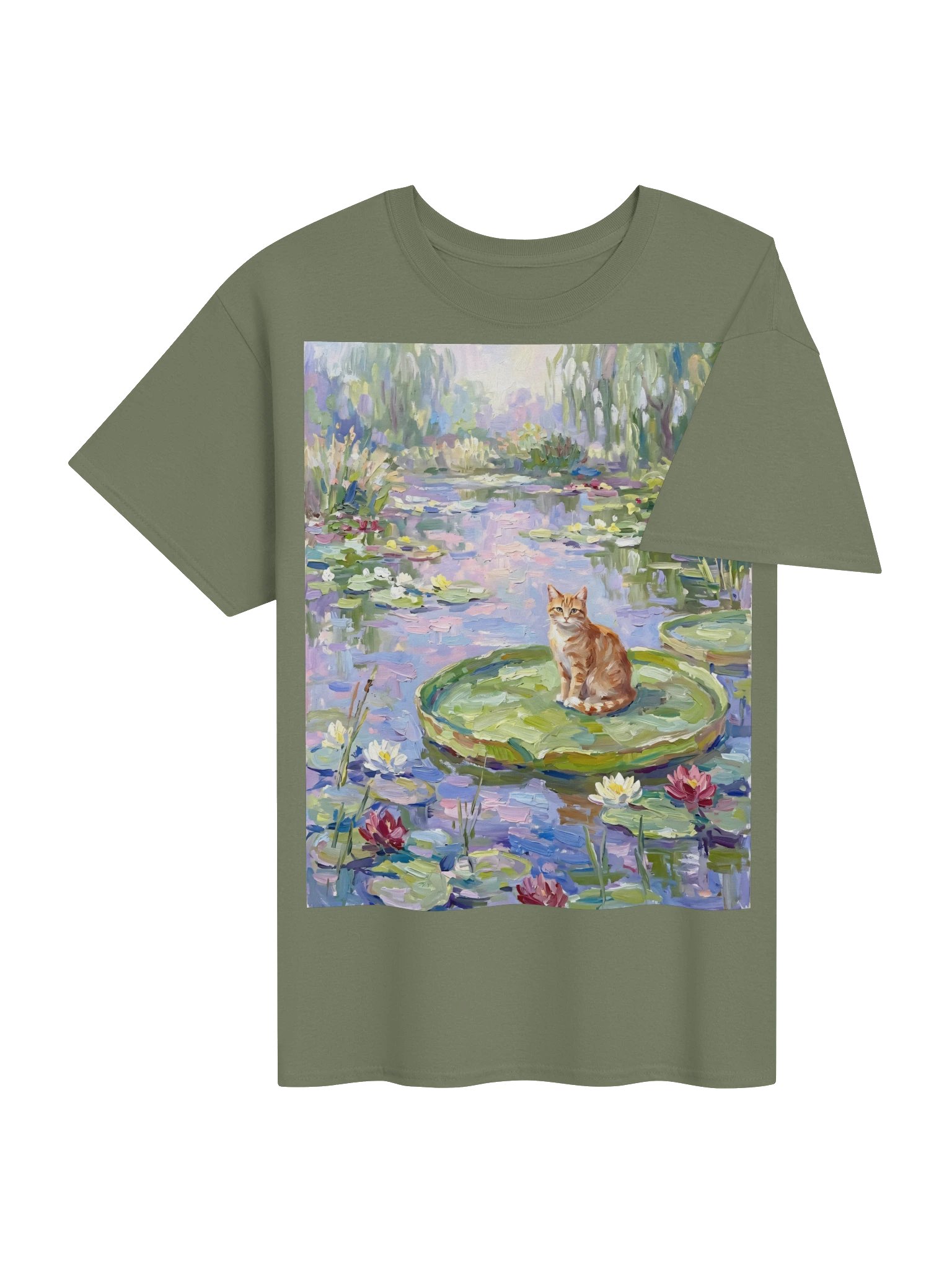 Water Lilies Cat Tee product image (25)