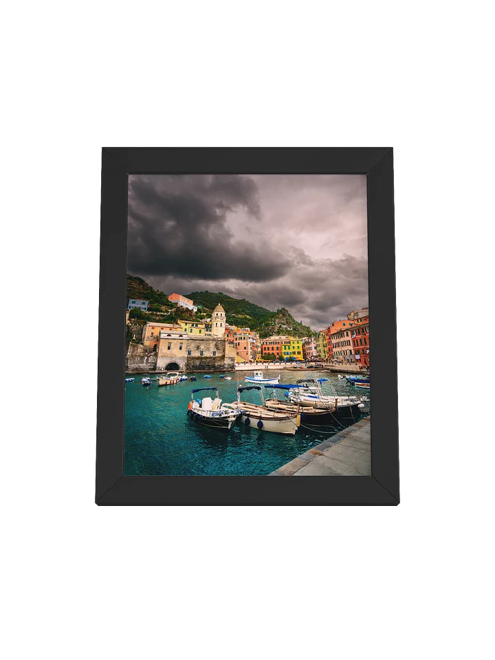 Coastal Colors of Vernazza, Cinque Terre, Italy Framed Matte Poster product image (1)