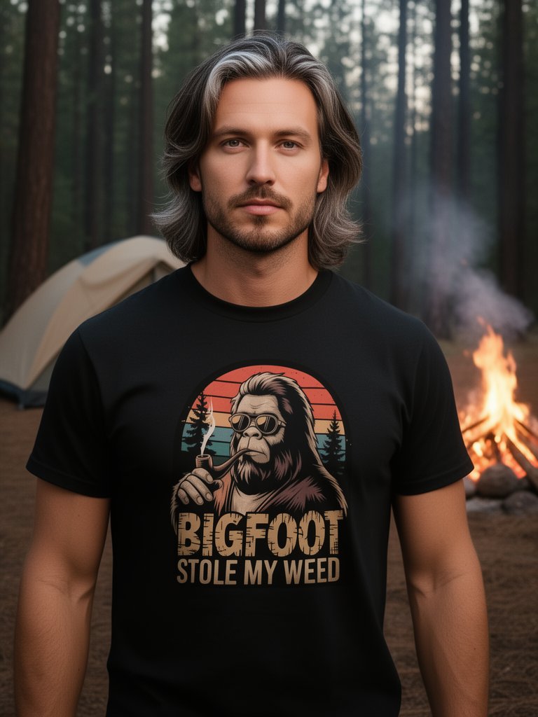 BigFoot Stole My Weed Graphic - Gildan Unisex T-shirt product image (1)