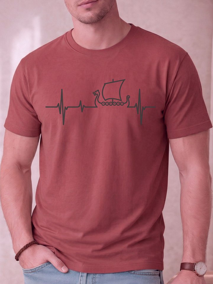 Black Viking Life Line - Comfort Colors Heavyweight Unisex cotton T-shirt -light colors product image (2)