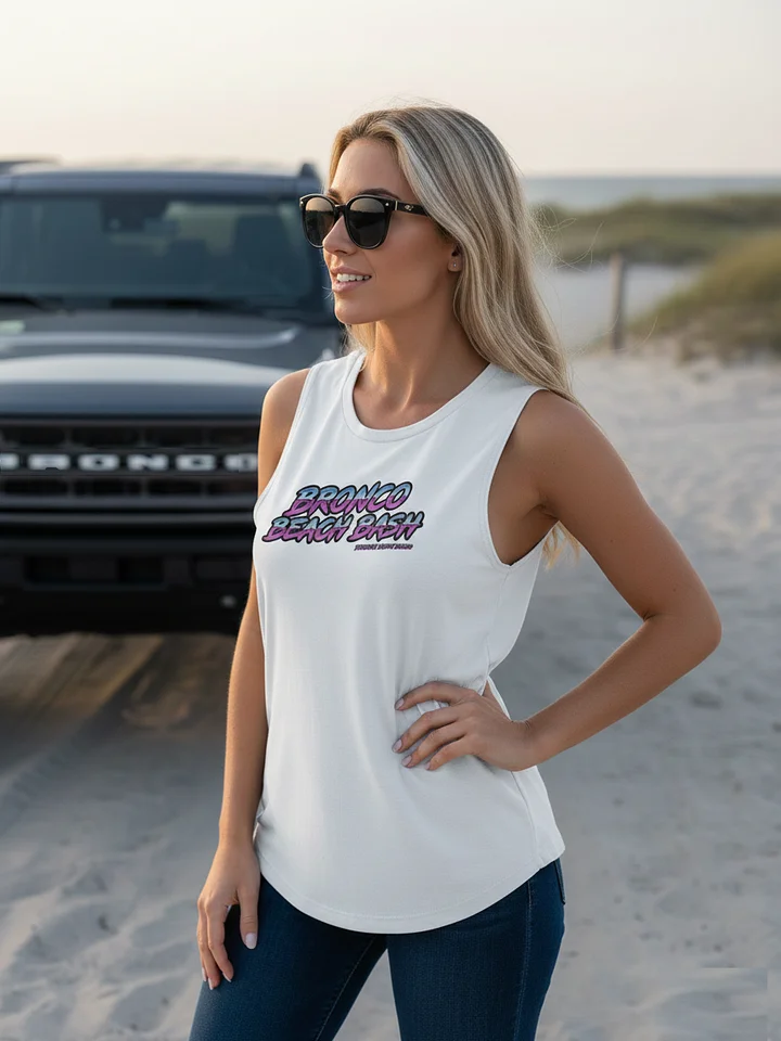 2026 Bronco Beach Bash OBX / Destination Bigfoot Bronco Collab | Bella + Canvas Flowy Muscle Tank Top (Multi Color Options) product image (1)