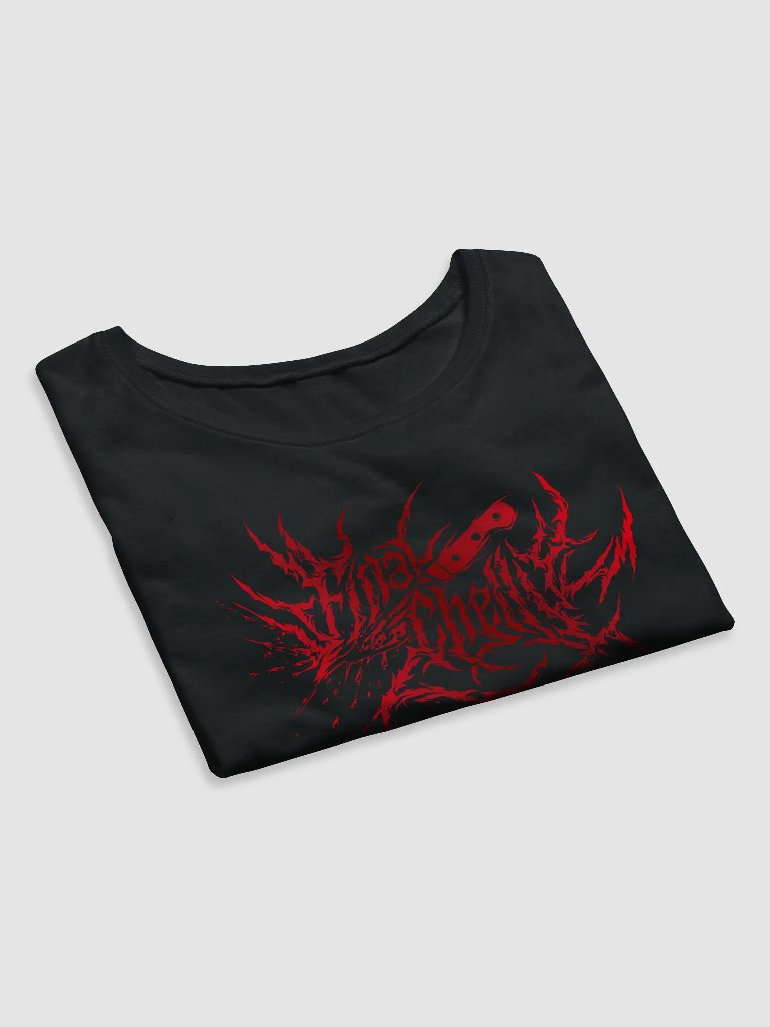 Keep It Metal Red Logo Womens Printed Crop Top product image (4)