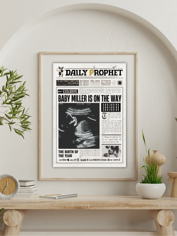 Magical Baby Announcement Newspaper 100% Customizable Template Bundle product image (7)