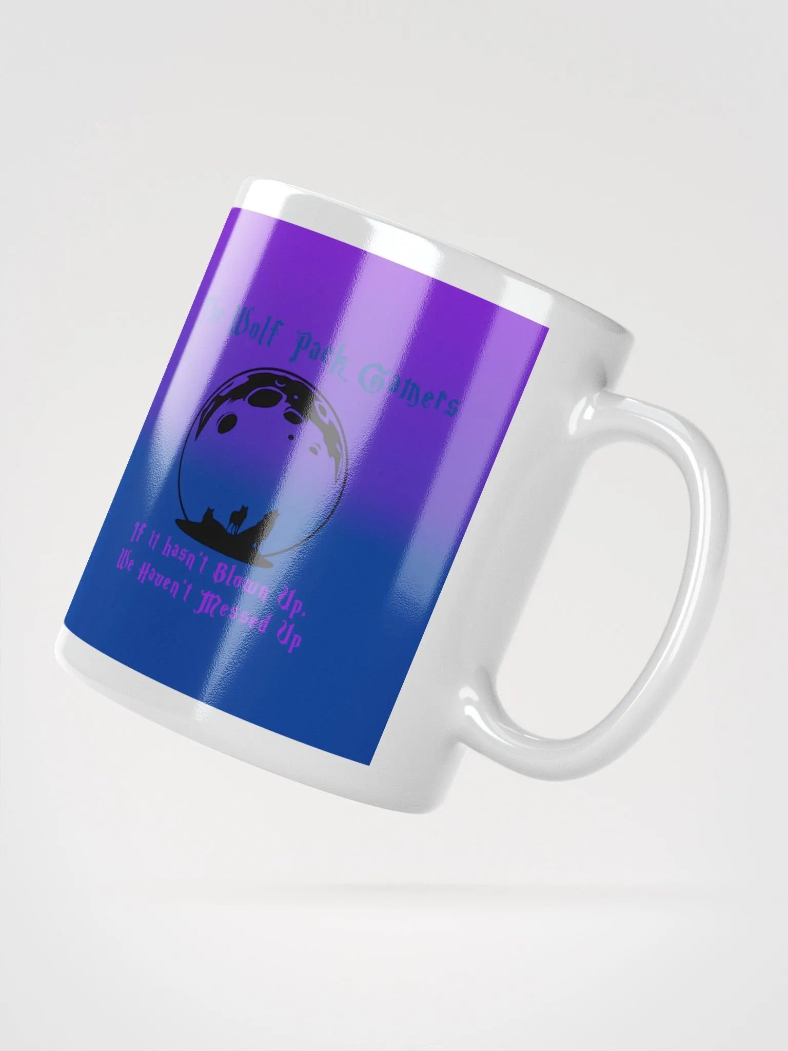 The Wolf Pack gamers Gaming Motto with Moon Mug product image (2)