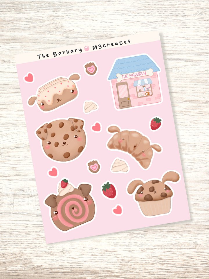 The Barkary Pup Pastries Sticker Sheet product image (2)