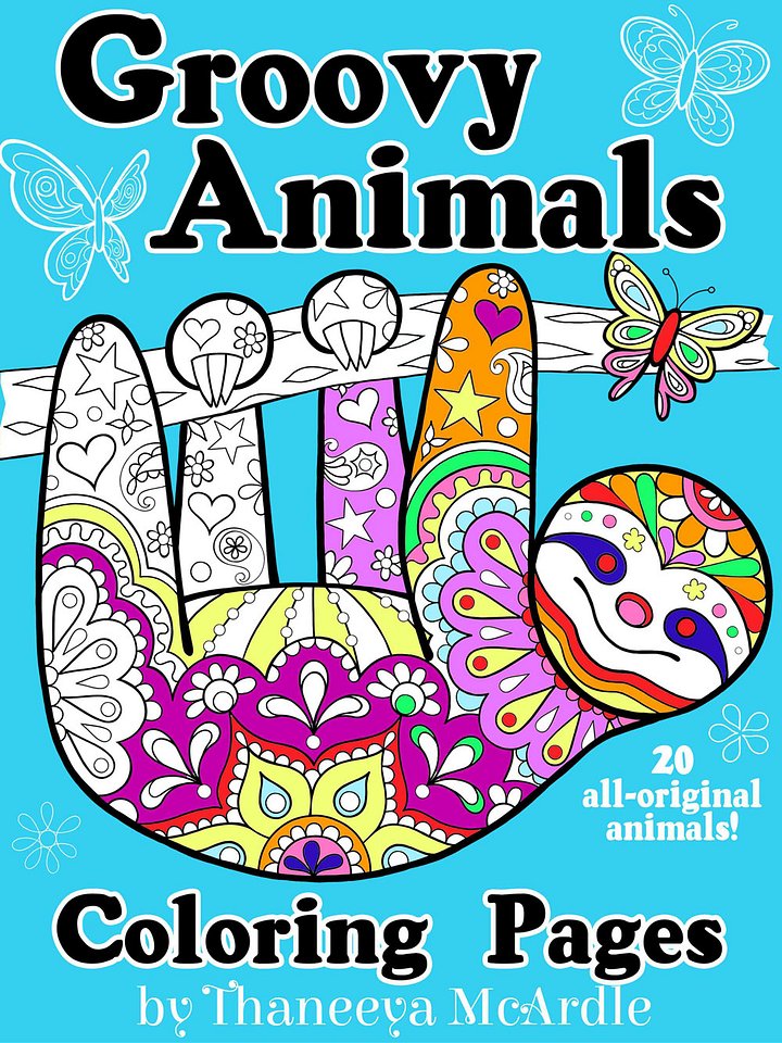 Groovy Animals Coloring Pages product image (1)