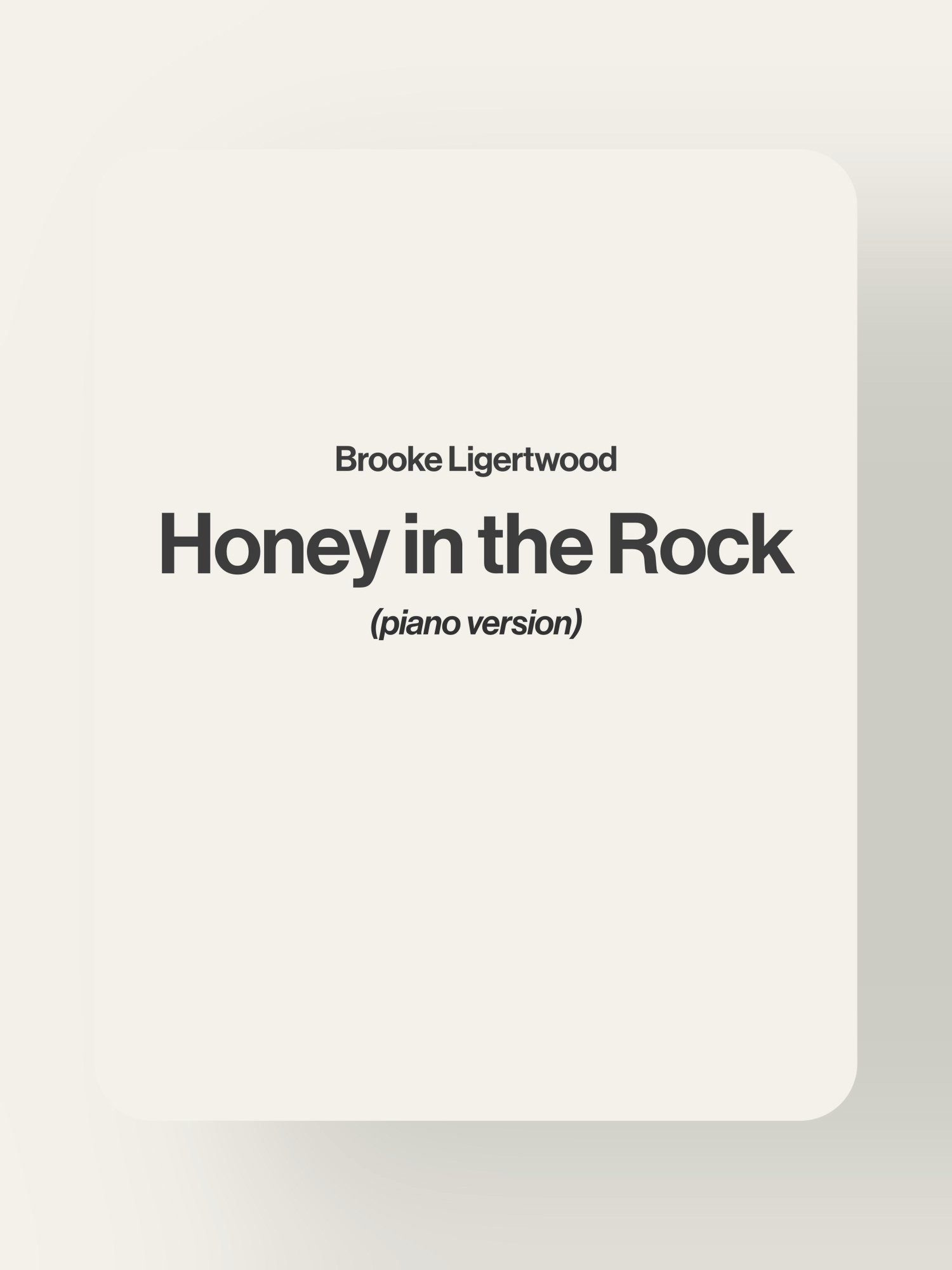 Honey in the Rock - Brooke Ligertwood product image (1)