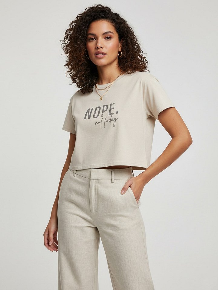 NOPE. Not Today Premium Crop Top product image (1)