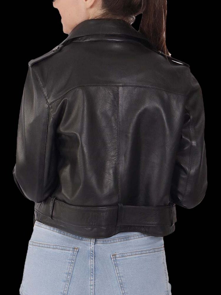 Ladies Twiggy Leather Rocker Jacket product image (4)