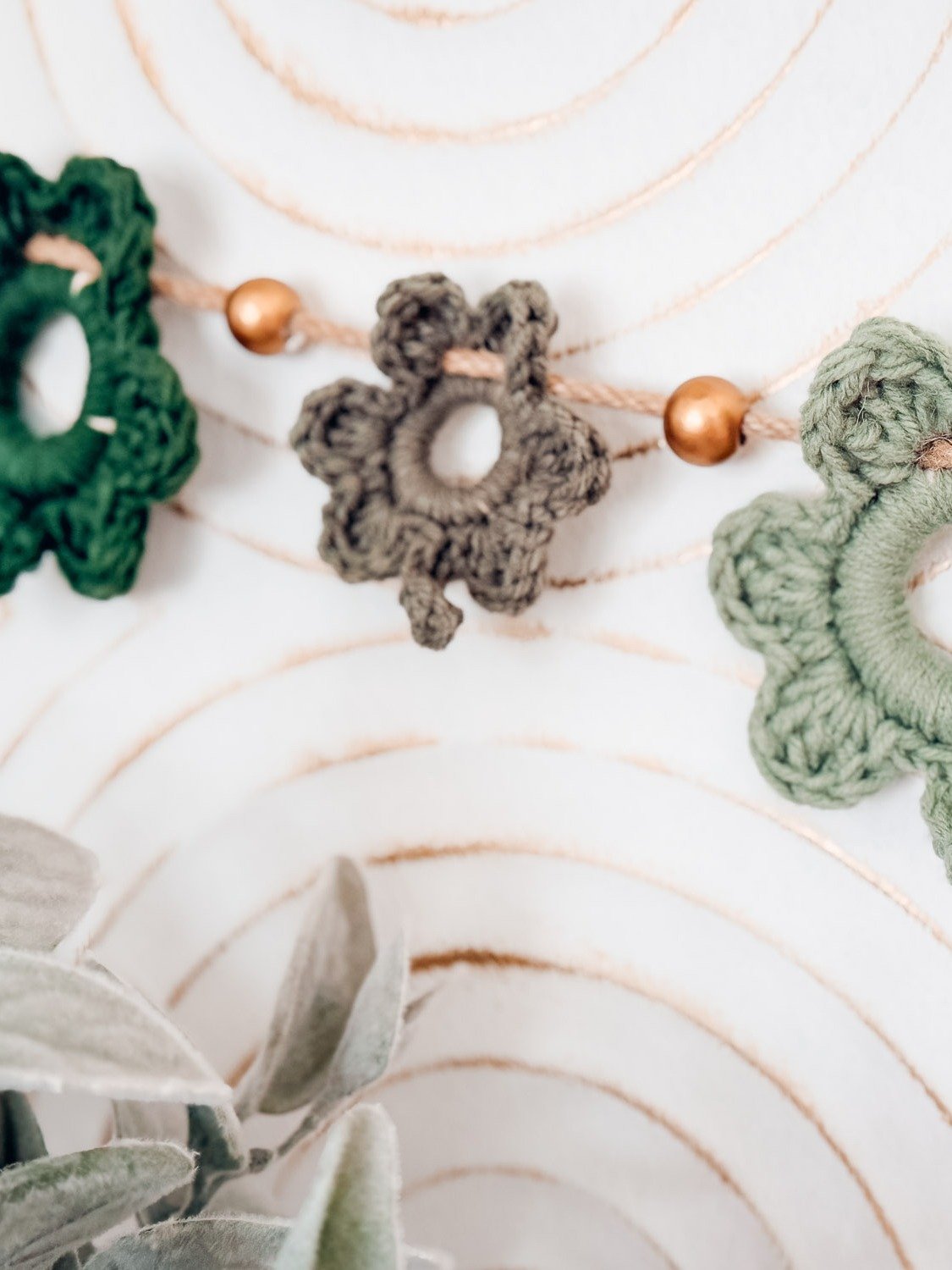 Lucky Shamrock Crochet Garland product image (6)