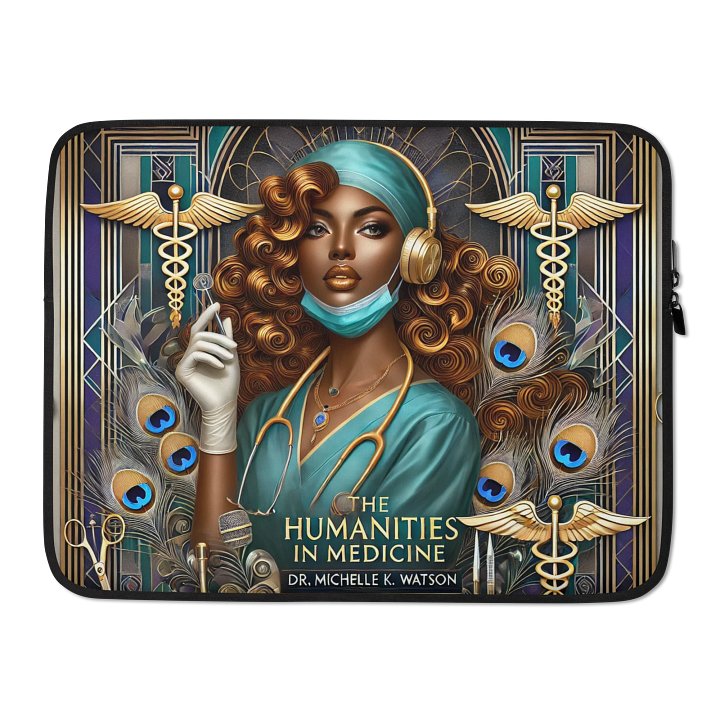 Humanities In Medicine Healing Superstar Surgeon Teal Laptop Sleeve product image (2)