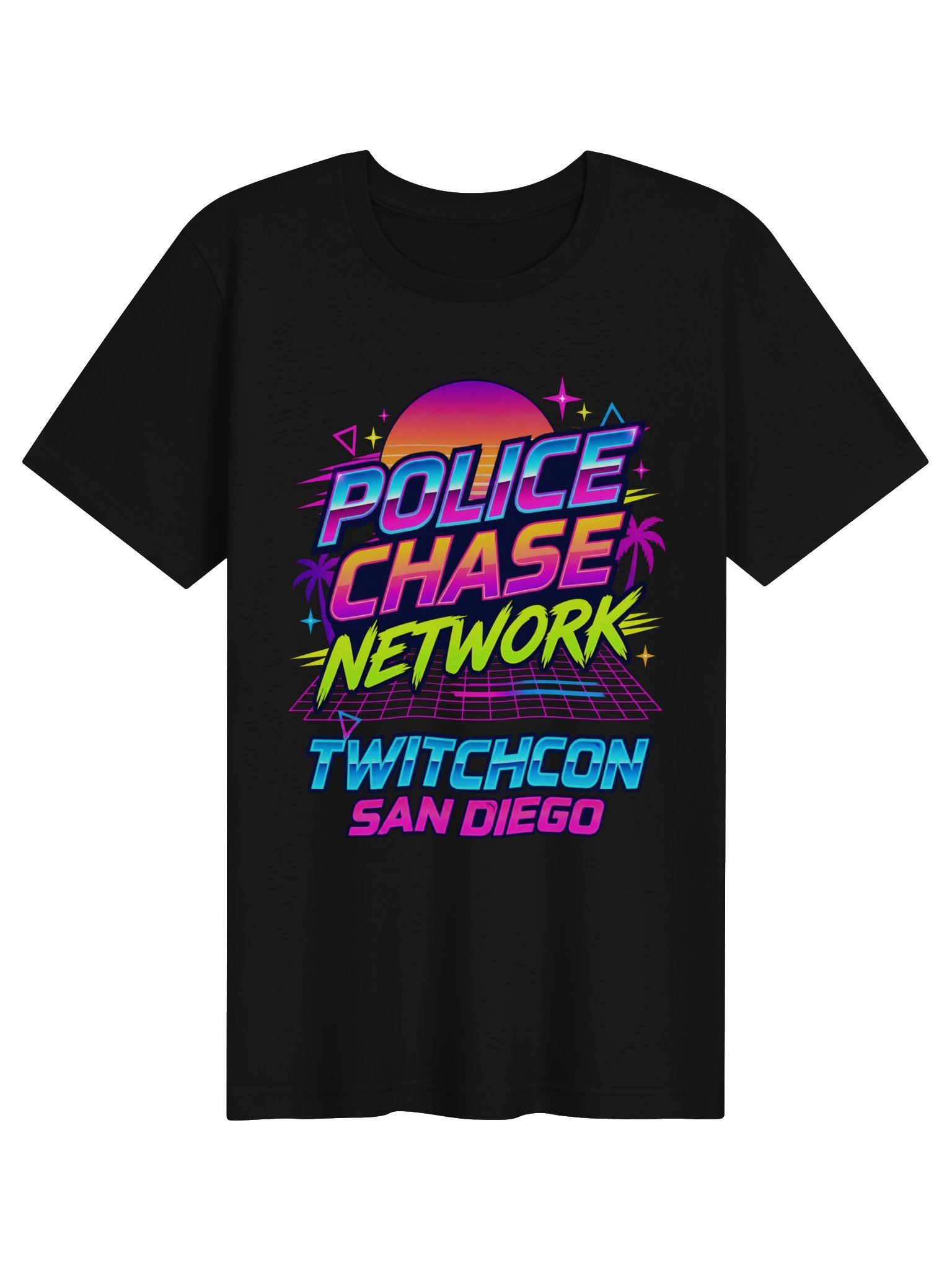 Police Chase Network TwitchCon Neon Retro Tee product image (1)