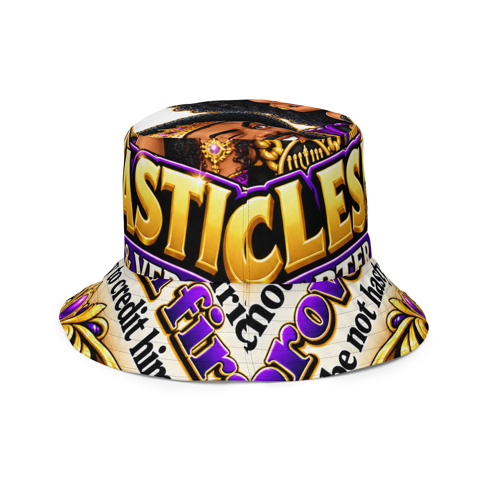 Don’t Be a Sucker Bible Bucket Reversible Hat Purple product image (6)
