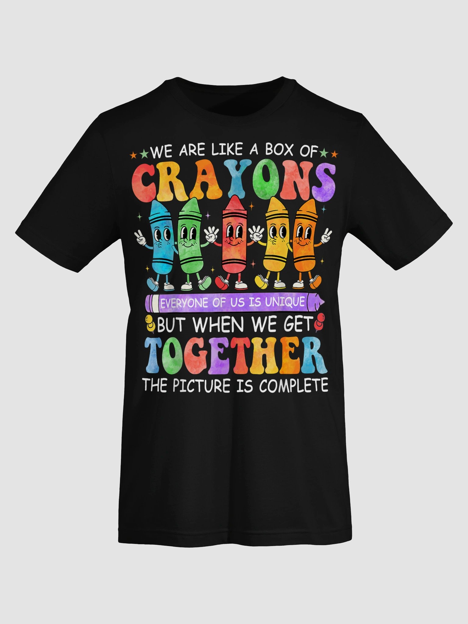 Funny Teacher We are Like A Box of Crayons Back to School T-Shirt product image (49)
