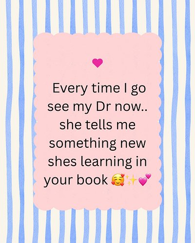 I love getting messages from my readers! I love the idea of doctors being able to give better care to complex patients becaus...