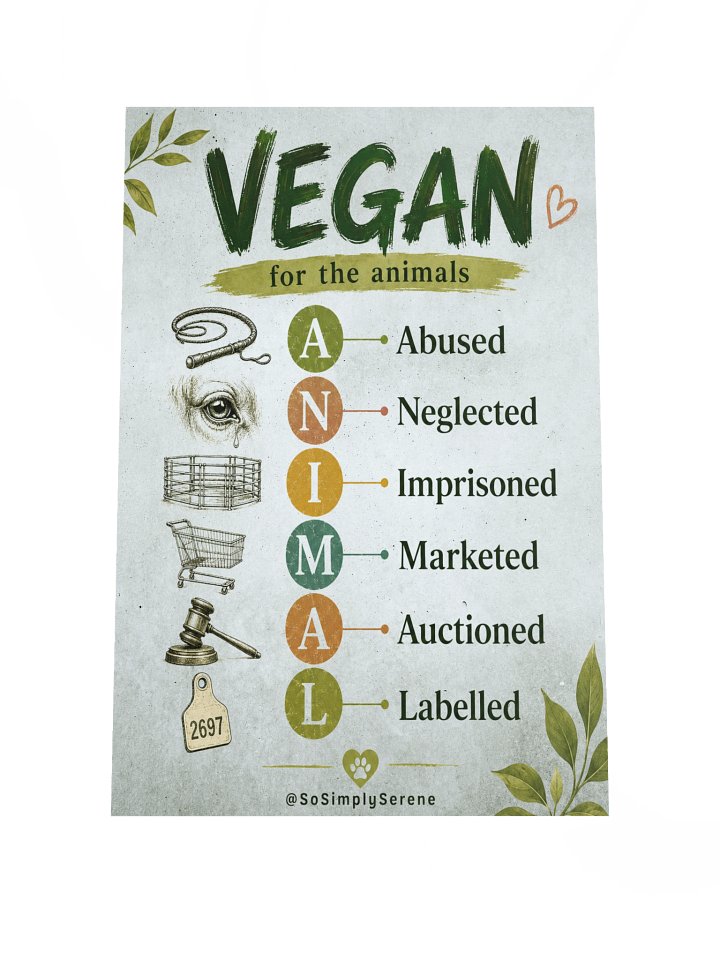 VEGAN for the Animals Poster product image (1)