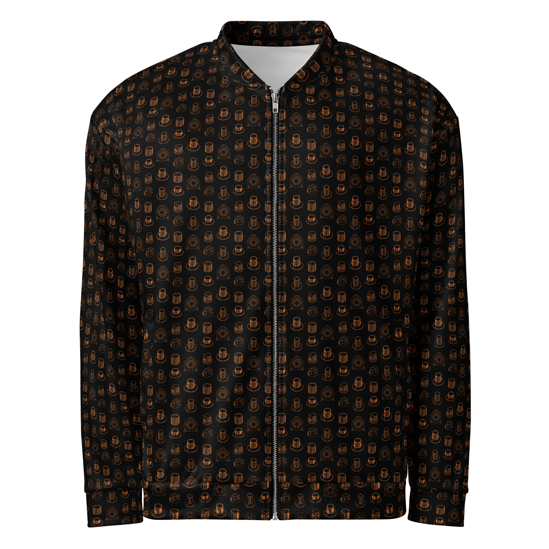 Seven Icons of Synthesis Bomber Jacket - (7 Synth Legends) AMBER product image (1)