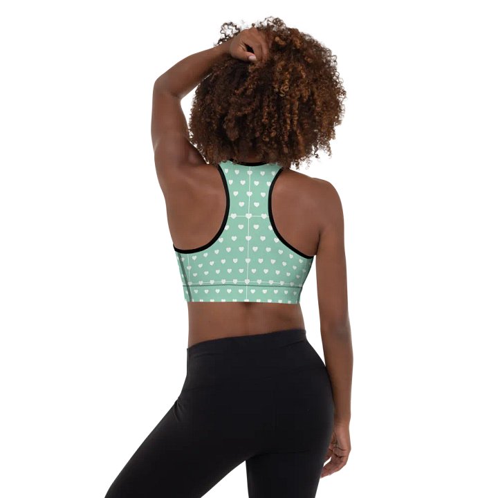 Pastel Heart Seamless Pattern Padded Sports Bra - V1 product image (1)