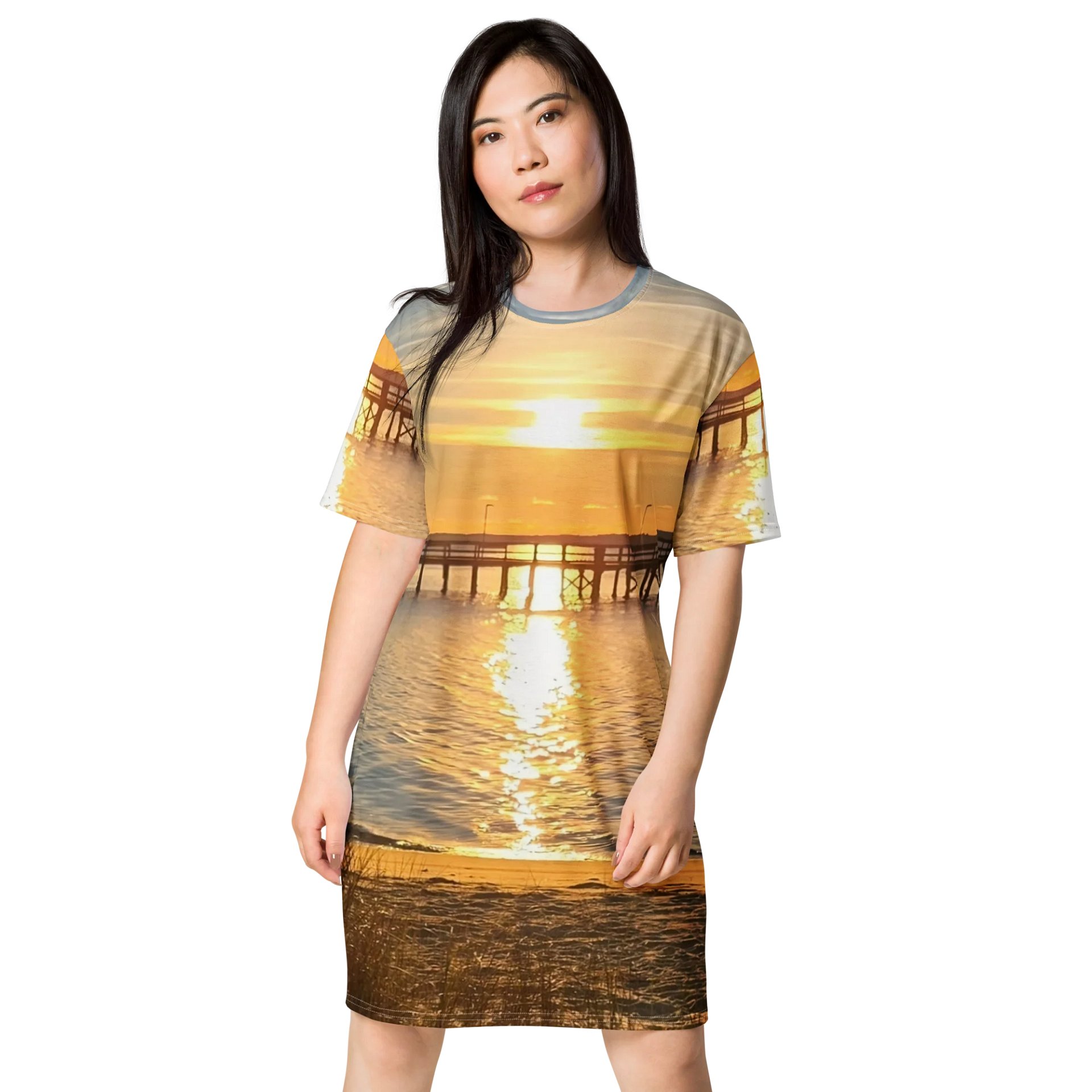 Coastal Sunrise All-Over T-Shirt Dress product image (1)
