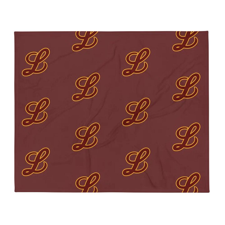 Maroon "L" Pattern Blanket product image (1)