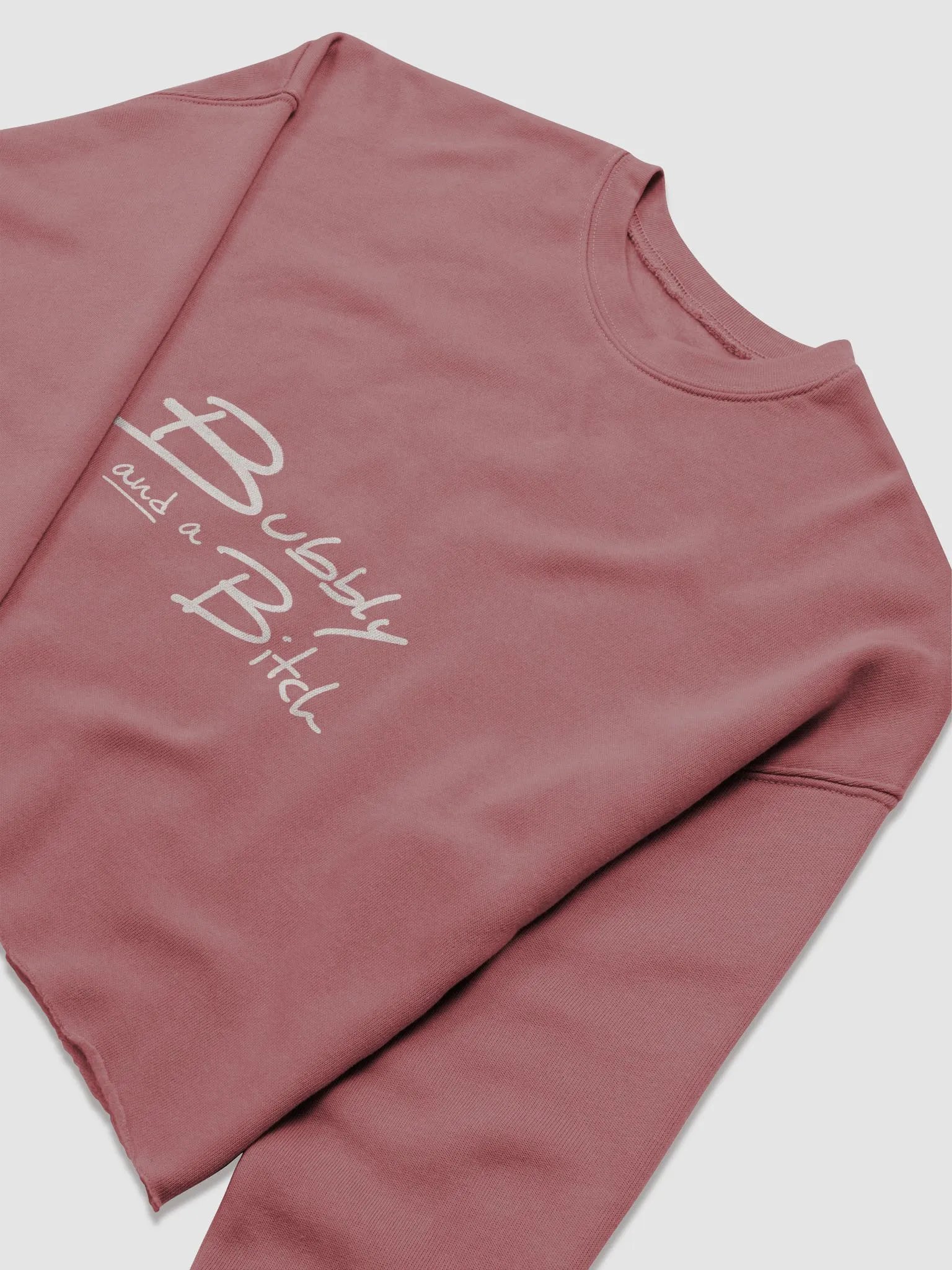 Bubbly and a B*tch (white design) Women's Fleece Crop Sweatshirt product image (29)