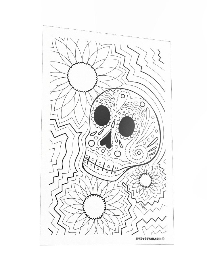 Color Your Own Art: Sugar Skull product image (2)