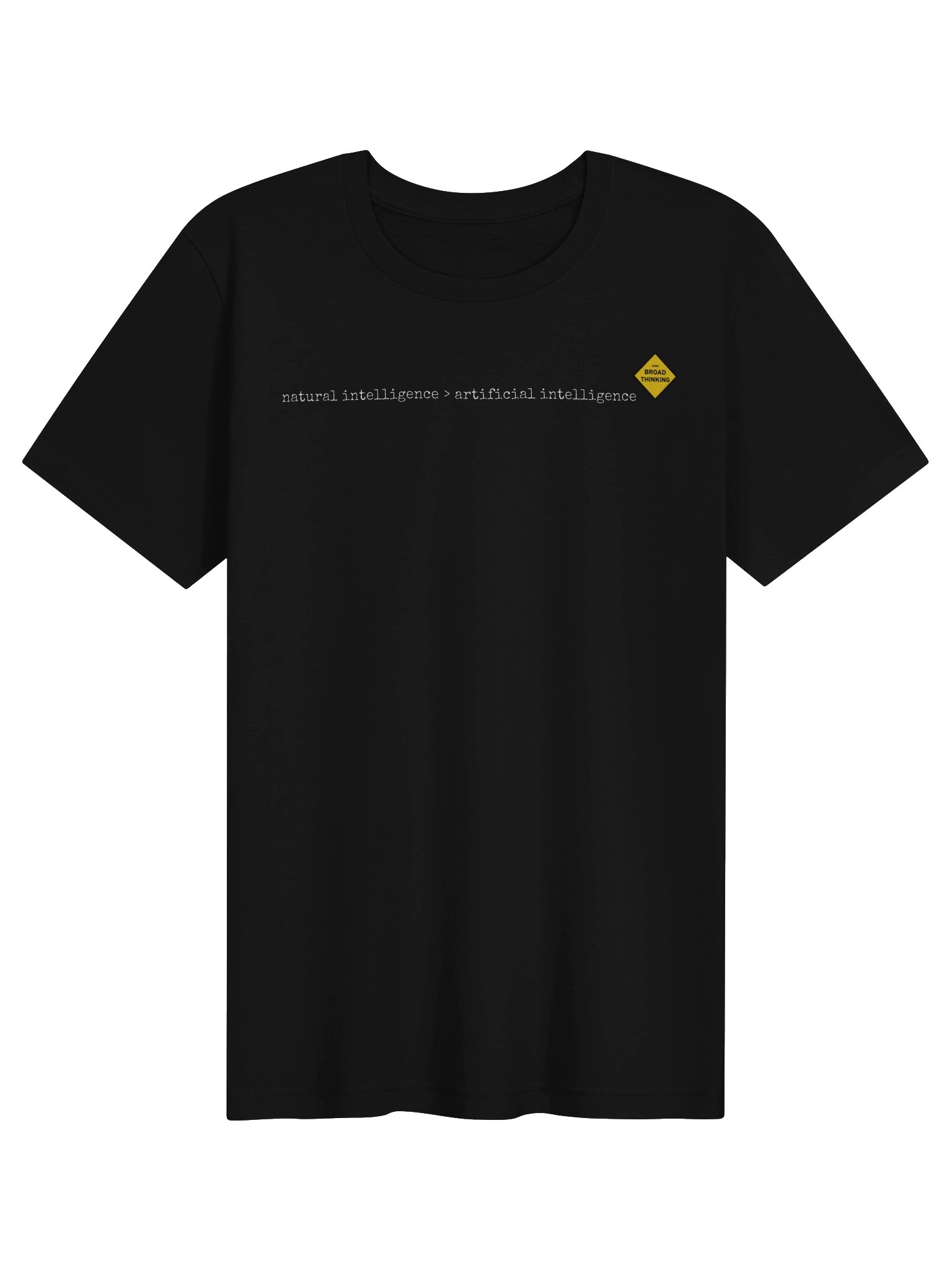 "natural intelligence > artificial intelligence" T-Shirt product image (1)