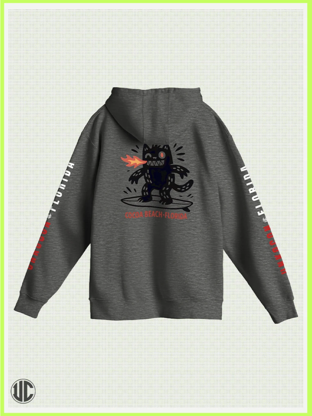 Beach Hoodie | Cocoa Beach Graphic Surf Hoodie | Unisex Pullover Hoodie product image (4)