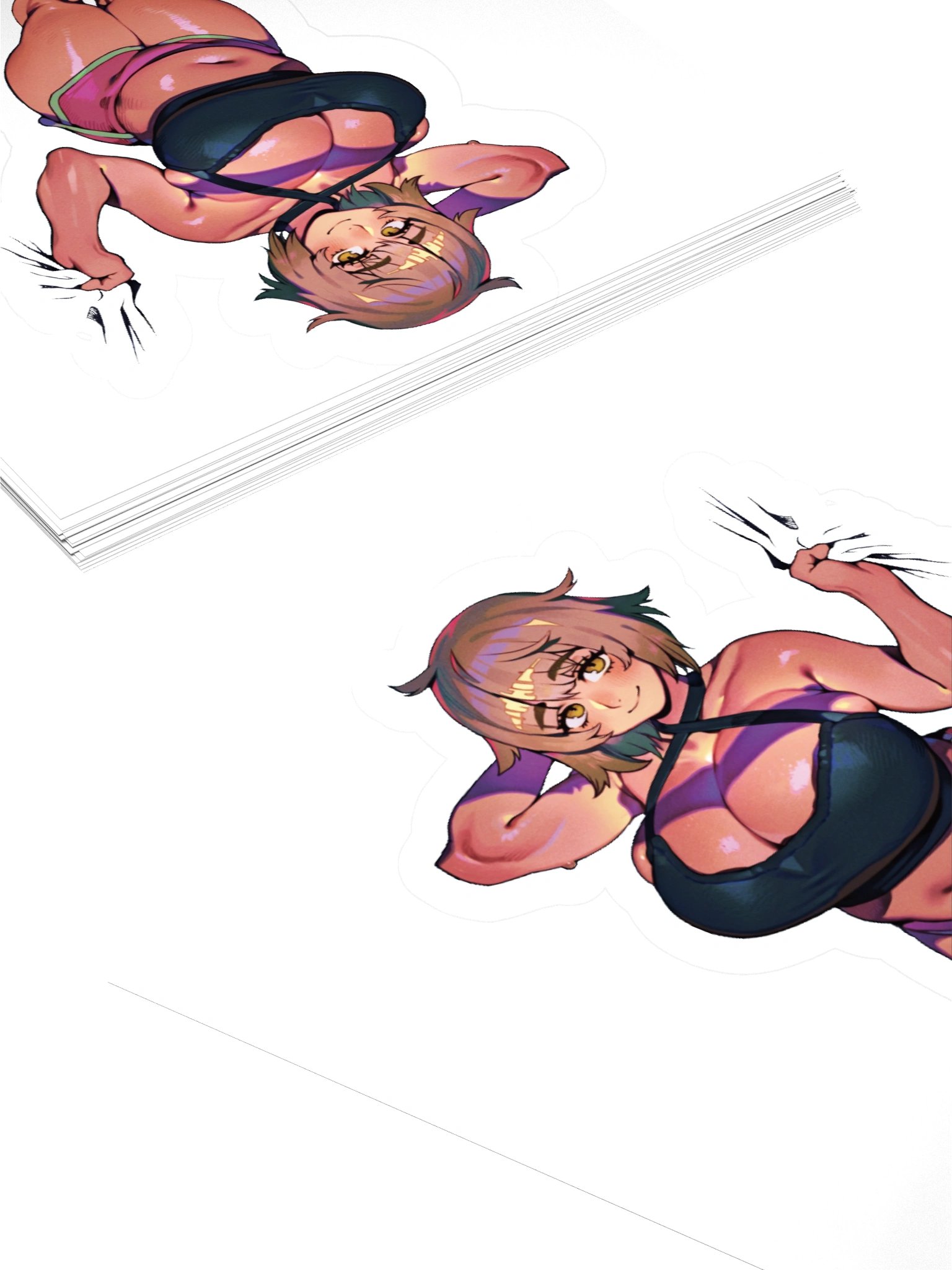 Blonde Curvy Girl Bedroom Sticker product image (11)