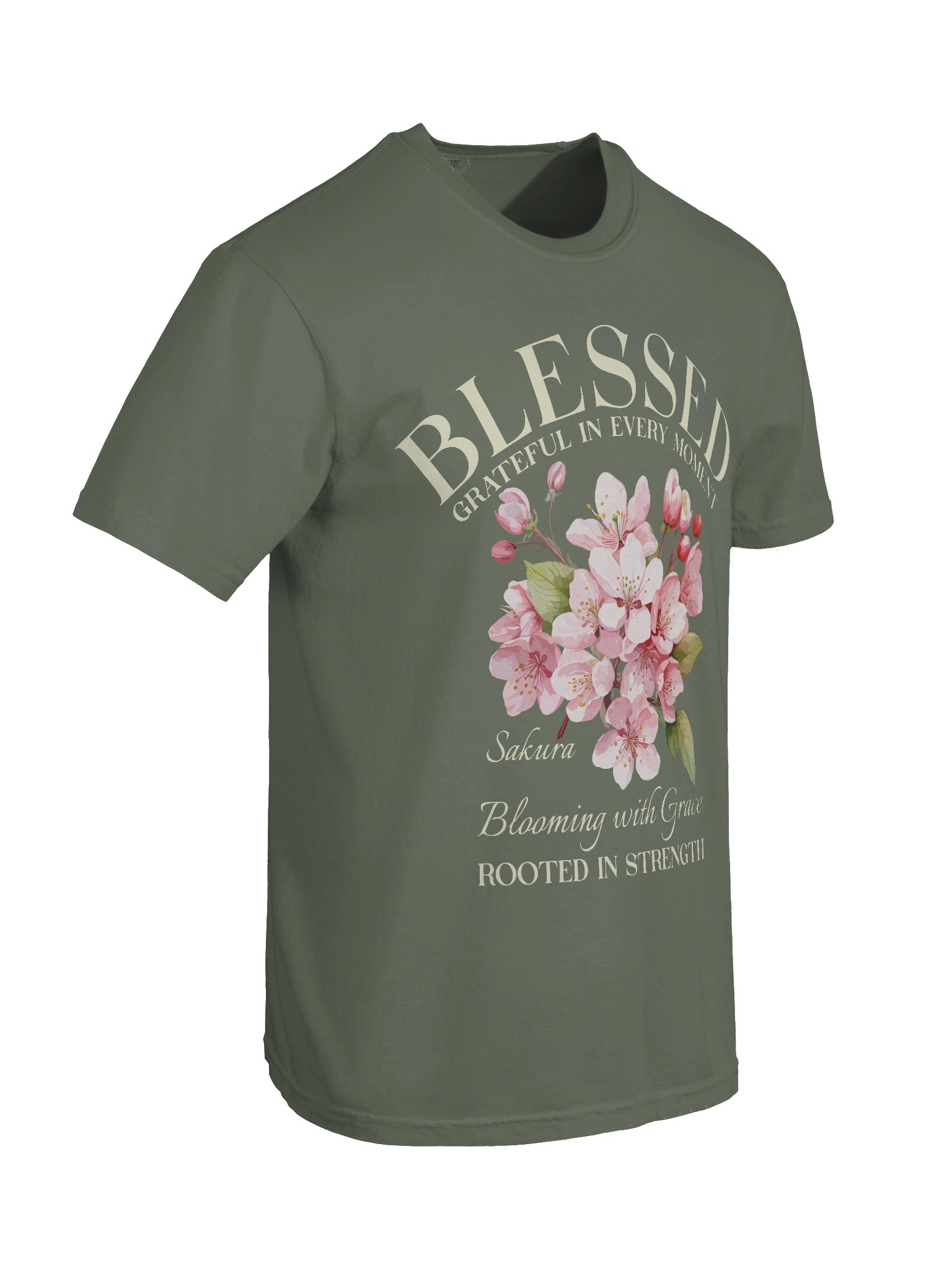 March Blessed Sakura Flower Shirt – Blooming with Grace, Rooted in Strength Graphic Tee product image (9)
