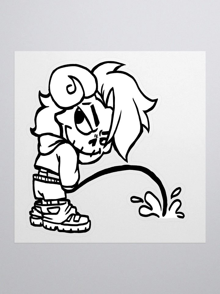 Pissin' B&W Sticker product image (1)
