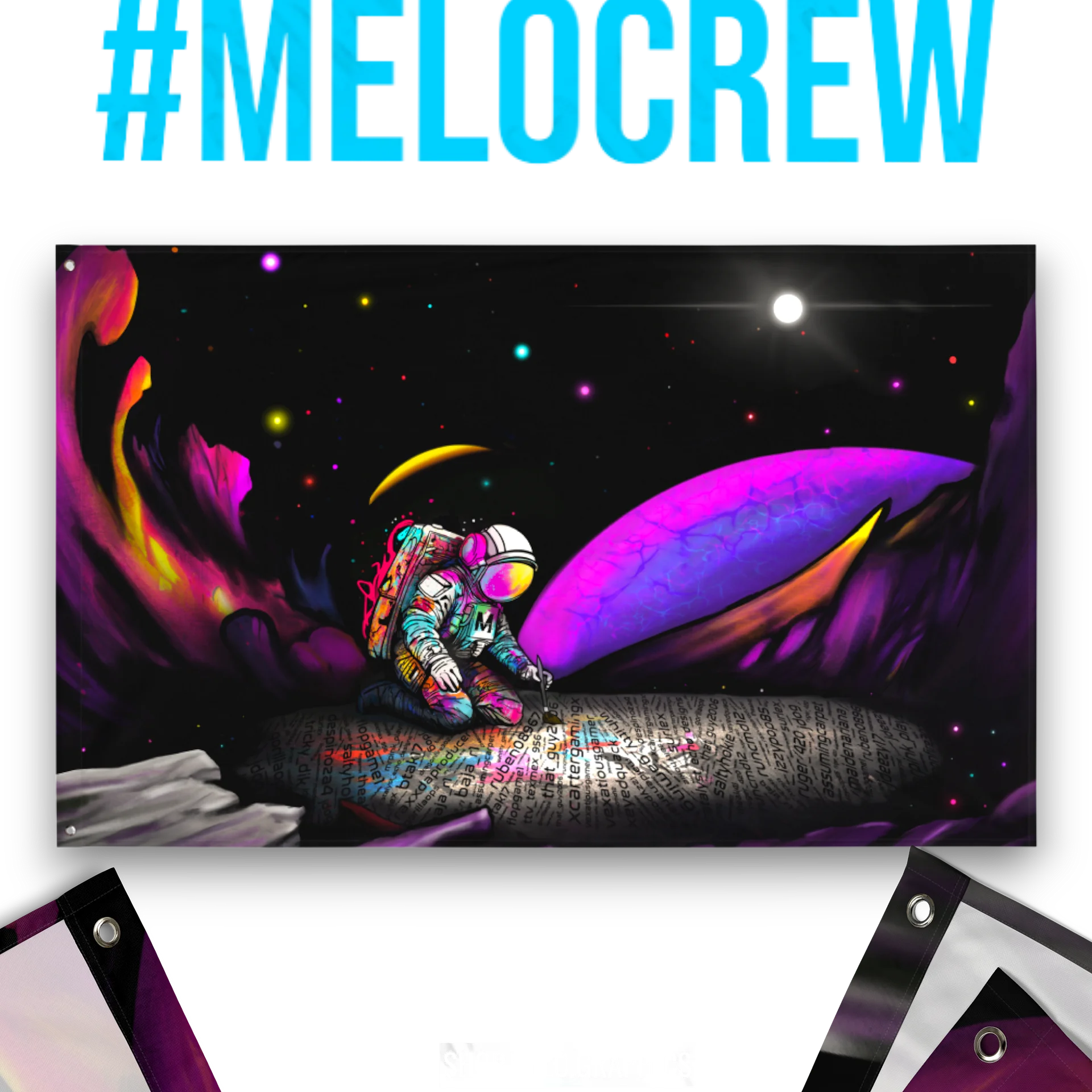 #MELOtober 2023 Personalized MELO CREW Founders - Flag | #MadeByMELO product image (1)