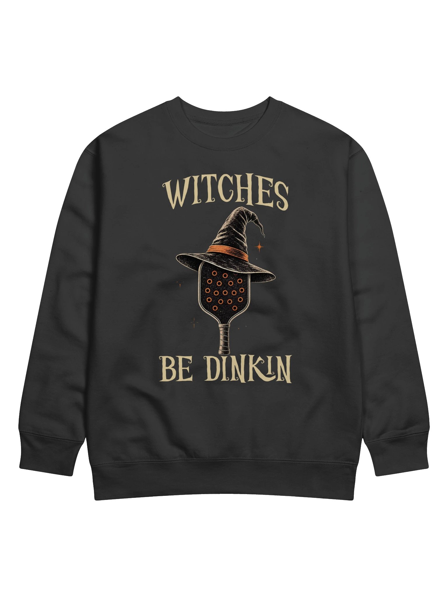 Witches Be Dinkin Halloween Pickleball Sweatshirt | Witch Hat Crewneck product image (1)