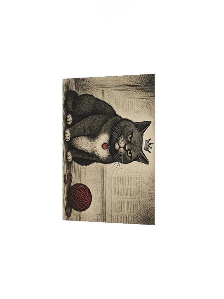 Deep Dive AI — Tuxedo Cat Royale Poster (Vintage Crosshatch) product image (10)