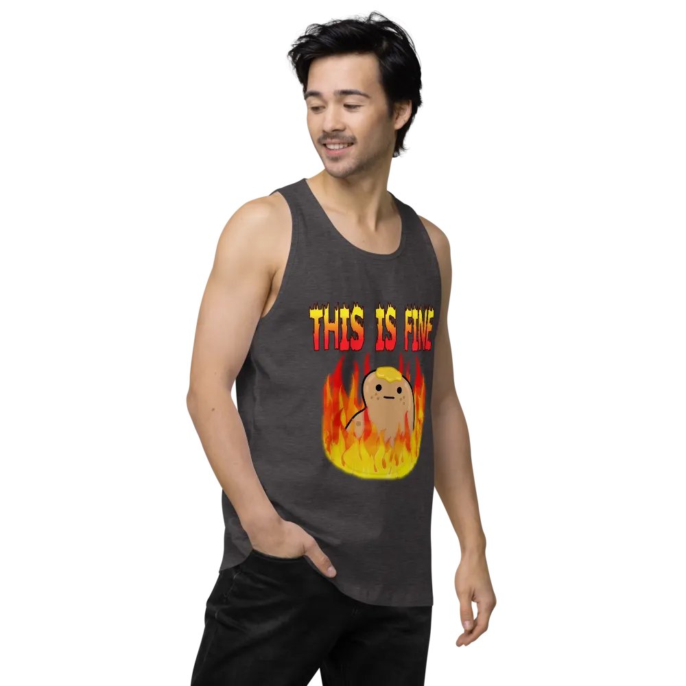 This Is Fine Tank Top product image (3)
