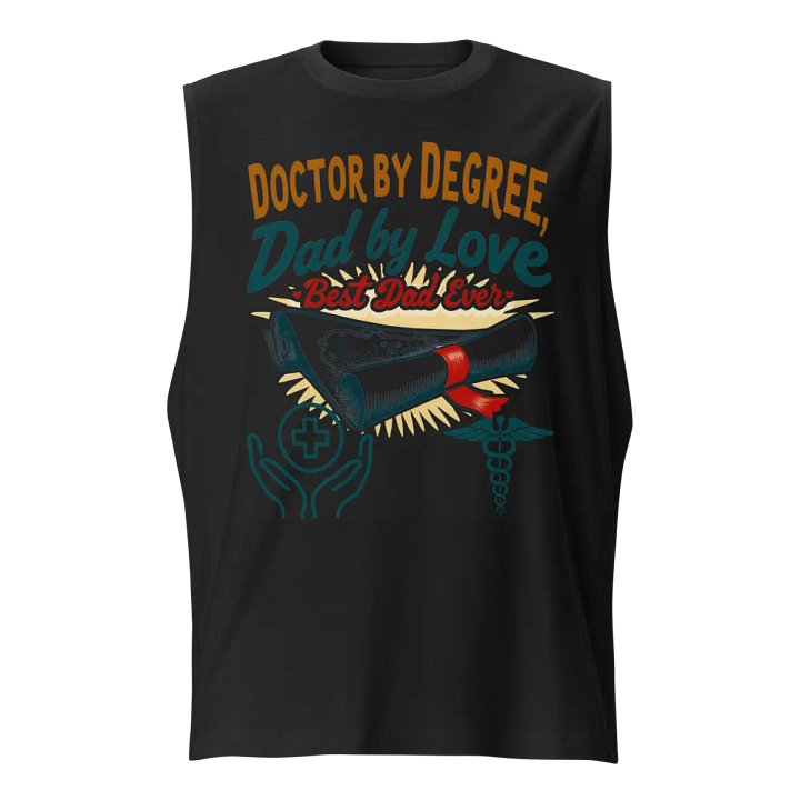 Doctor by Degree, Dad by Love Muscle Tank product image (1)