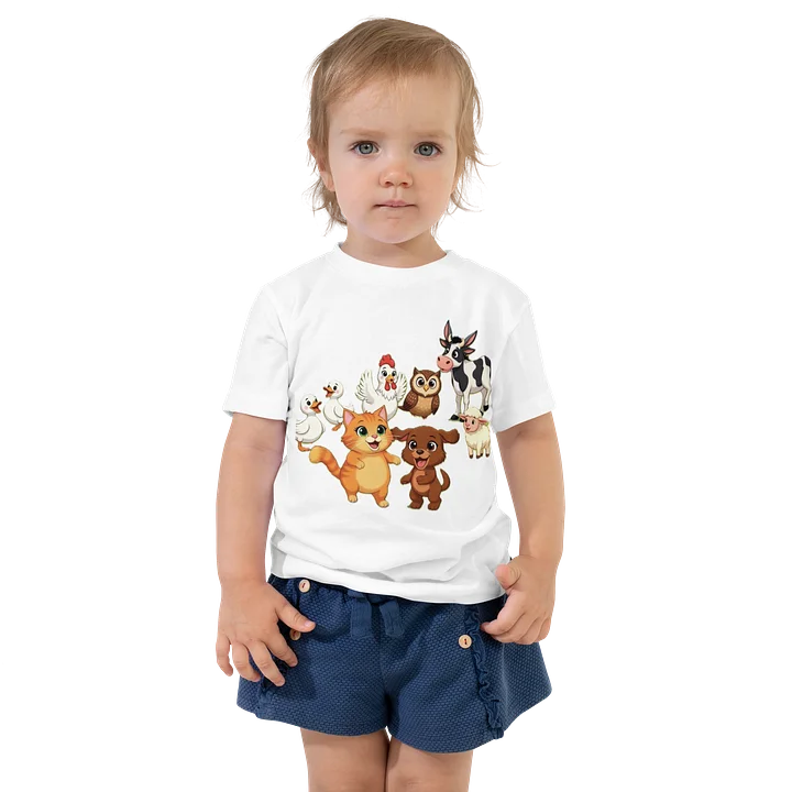 Farm Animals Kitten, Puppy, Chicken, Lamb & Horse Kids T-shirt product image (1)