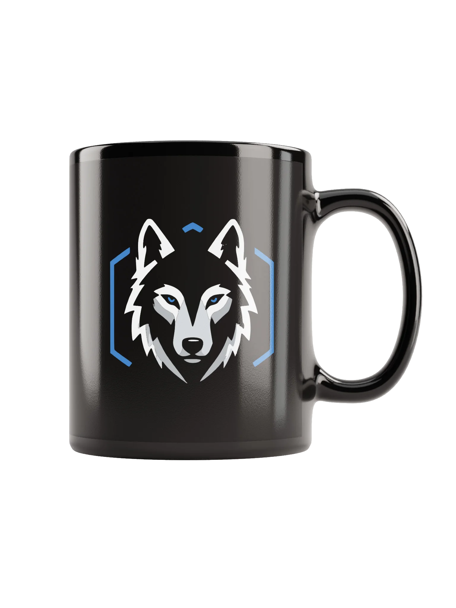 DevOpsPack Wolf Logo Black Glossy Mug product image (1)