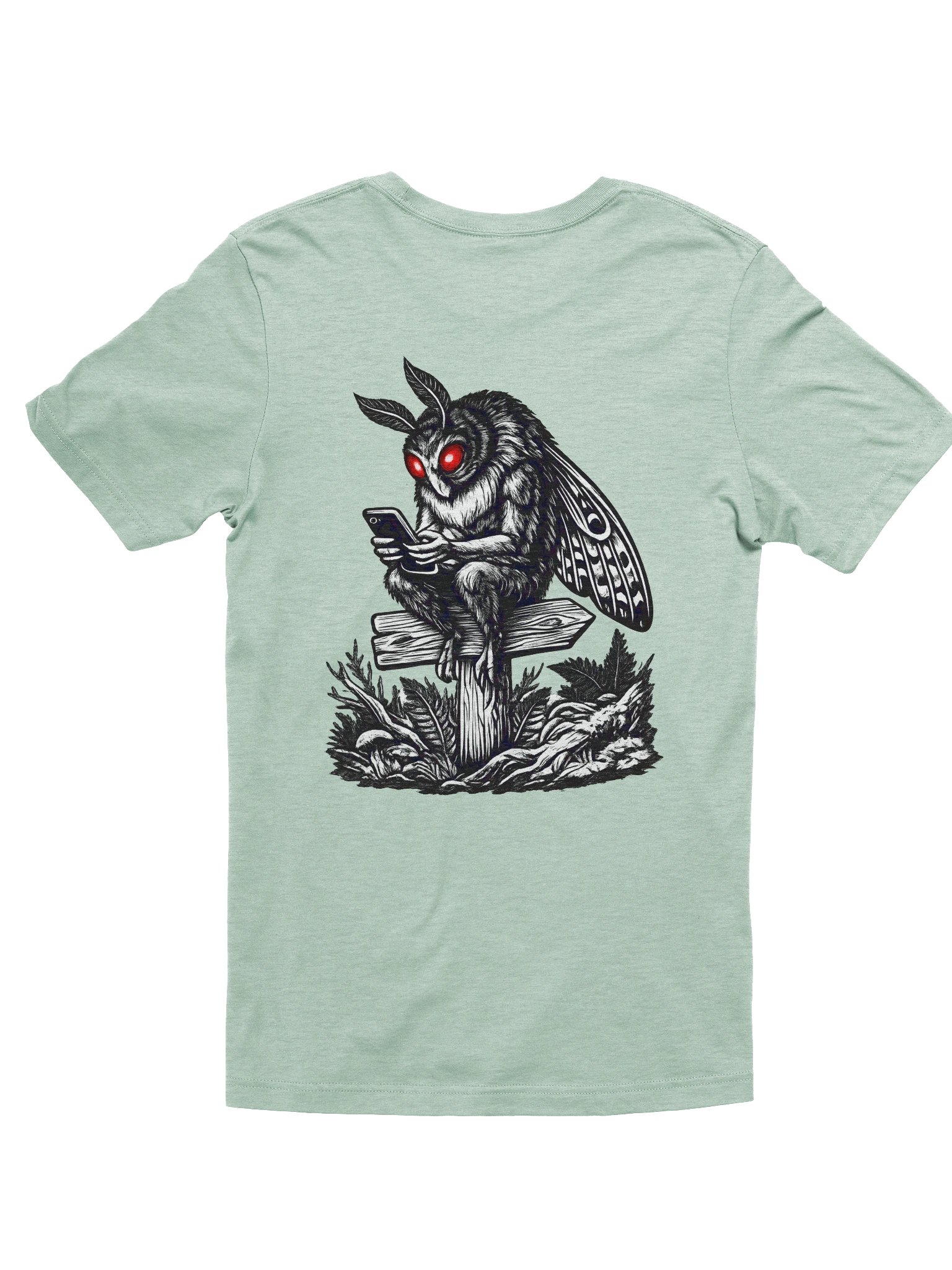 MOBILE MOTHMAN W/ FRONT LOGO SUPER SOFT T-SHIRT (HEATHERED COLORS PT.1) product image (3)