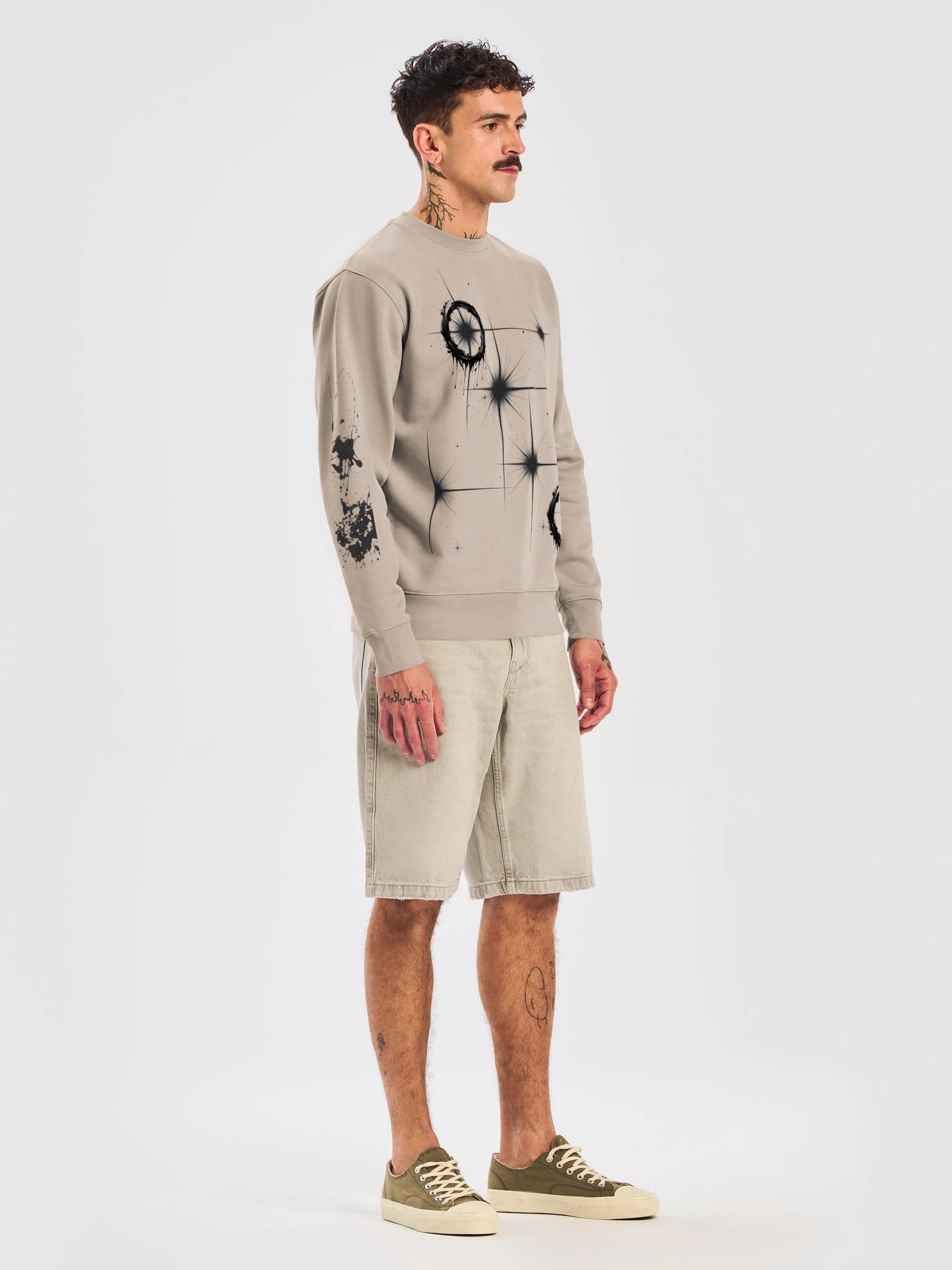 Cosmic Burst Black & White Sweatshirt product image (21)