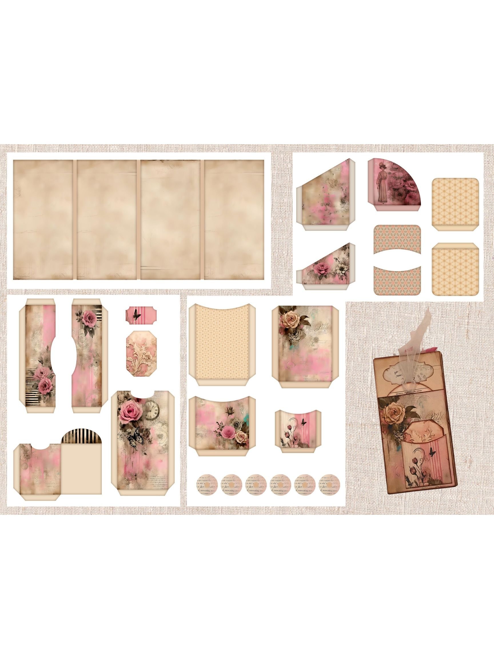 Mini Shabby Chic Vintage Inspired Junk Journal product image (7)