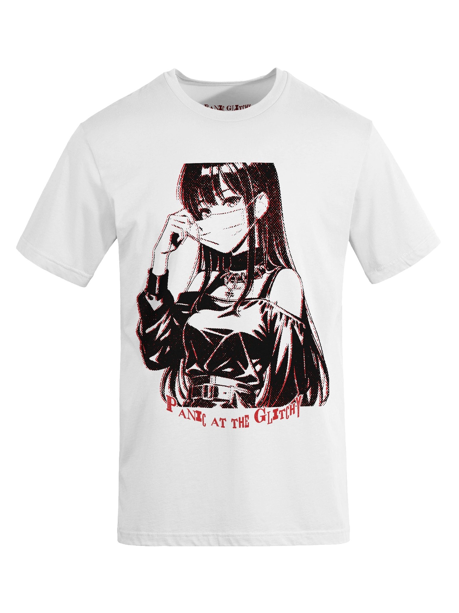 Masked Stamp Panic at the Glitchy Supersoft Tee product image (4)