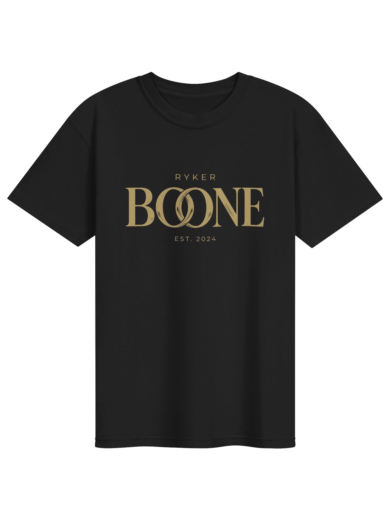 Ryker Boone "When The Lights Go Gold" Comfort Colors Heavyweight Tee (Black/Gold Logo) product image (1)