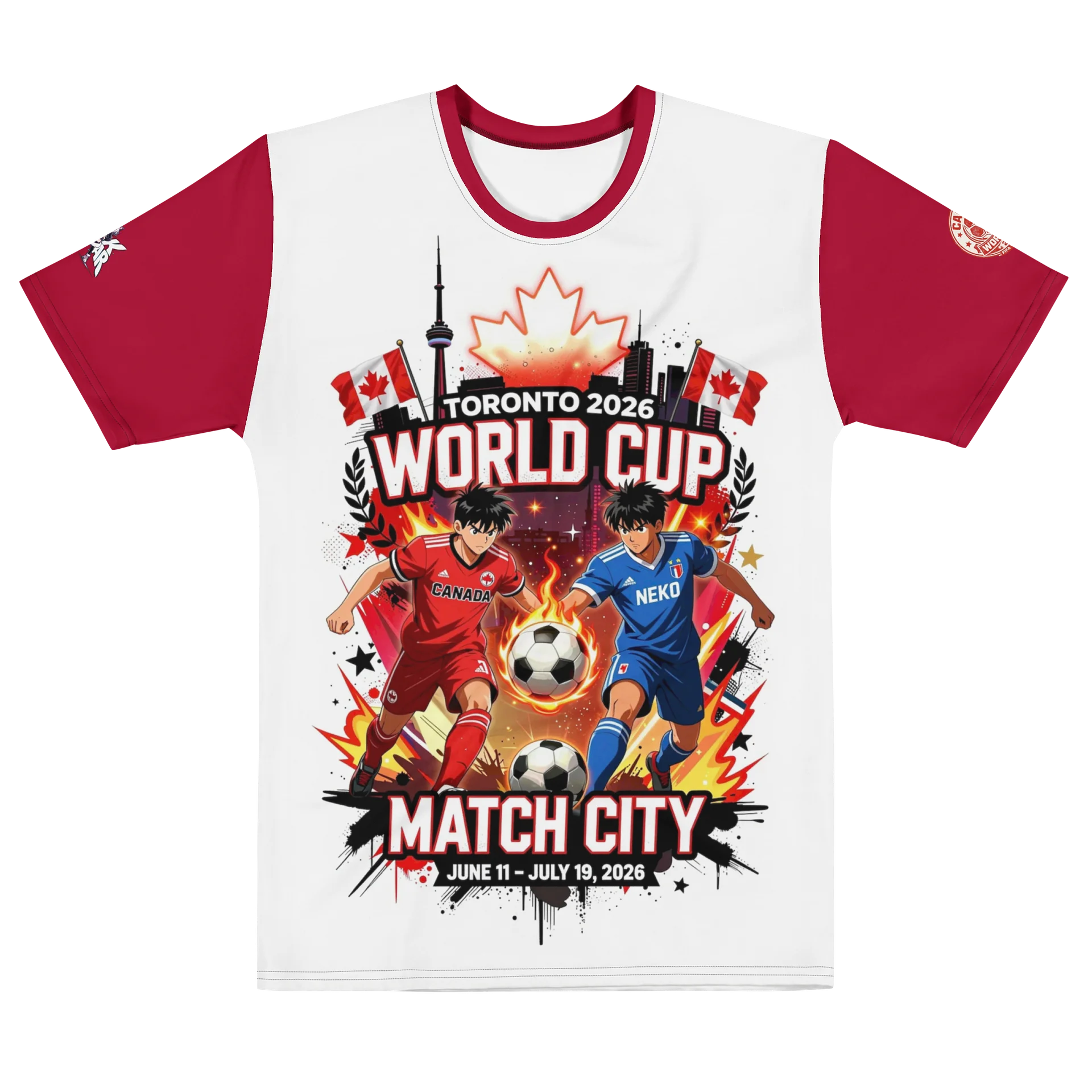 World Cup 2026 Match City Dual-Side Tee 🇨🇦⚽ | Limited Edition Soccer Street Jersey product image (1)