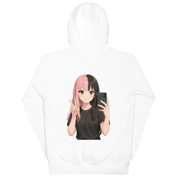 kawaii selfie hoodie (white) product image (2)