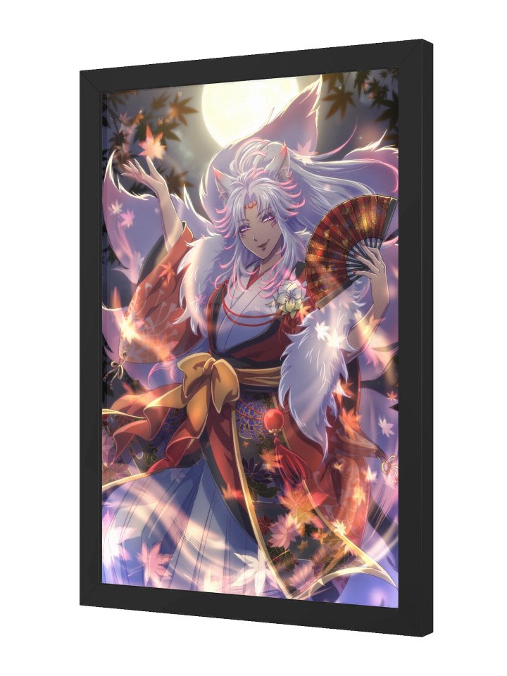 “Spirit of the Silver Moon” Ayous Wood Framed Poster product image (2)